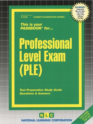 cover image of Professional Level Exam (PLE)